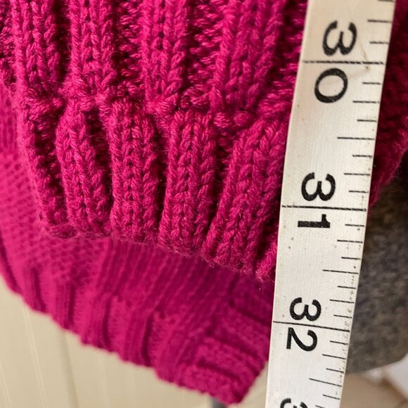 VTG FUSHIA PINK RAMIE AND COTTON LONG SWEATER SIZE M BY CASUAL CORNER - Picture 7 of 9
